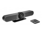 Logitech Video Conferencing System MeetUp, 4K Ultra HD (2160p 30fps), Field of View 120°, 5x HD zoom, Integrated microphone with 3 beamforming elements 4m pickup range (1 optional Expansion Mic), Remote control, Bluetooth, USB 3.0, for small rooms